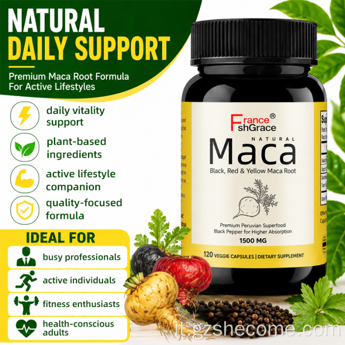 Shecome Maca aiuta con le capsule di maca antistress